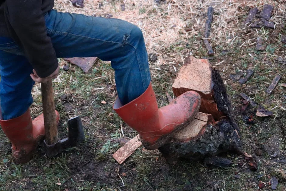 axe split wood